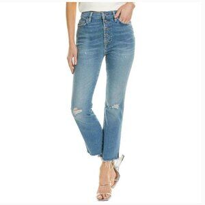 7 For All Mankind Luxe Vintage The Ultra High Rise Slim Kick Jeans Size 27 NWOT